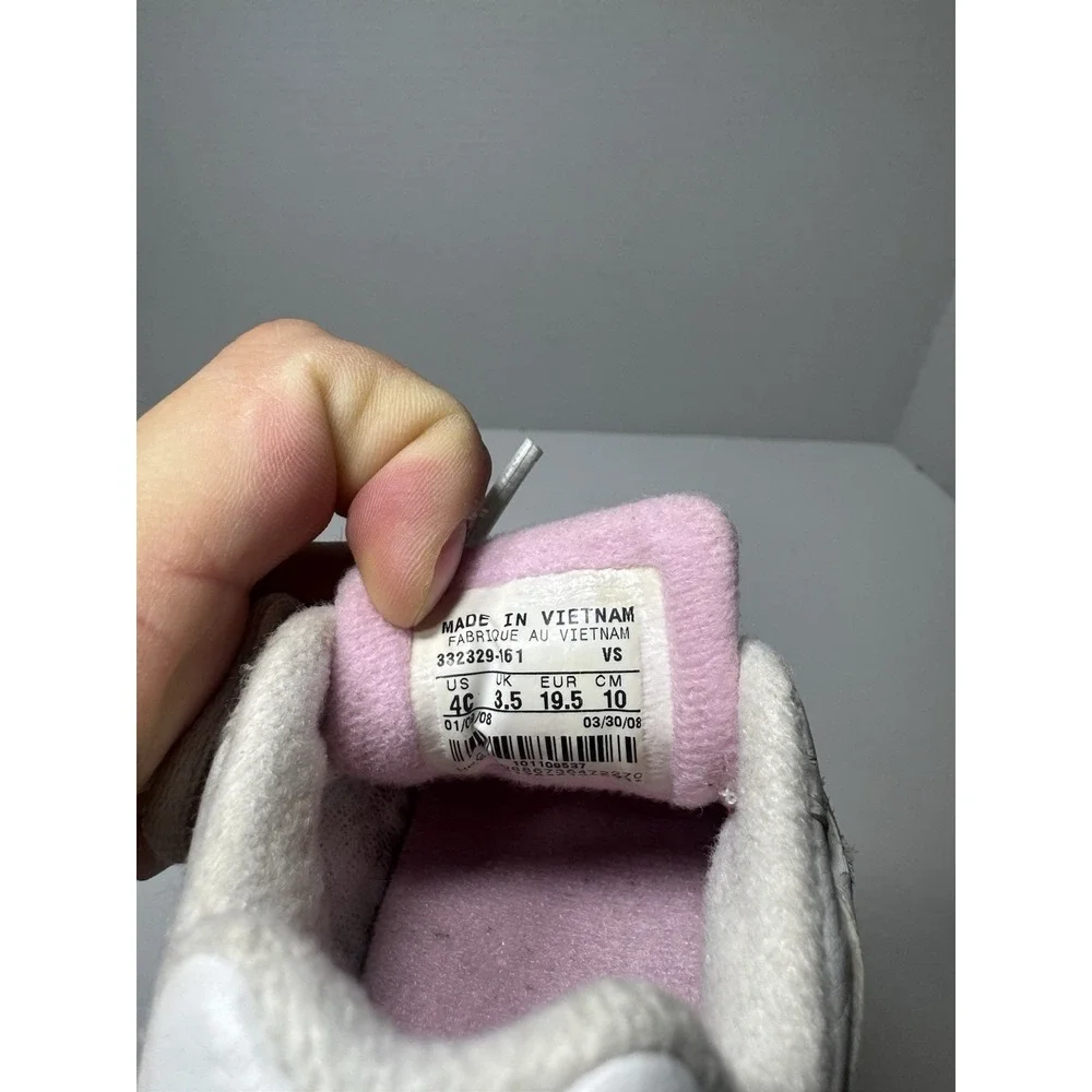 Nike Air Max 90 Shoes Youth Size 4C Pink White FZ3557-100 Mesh Lace‎ Up Sneakers